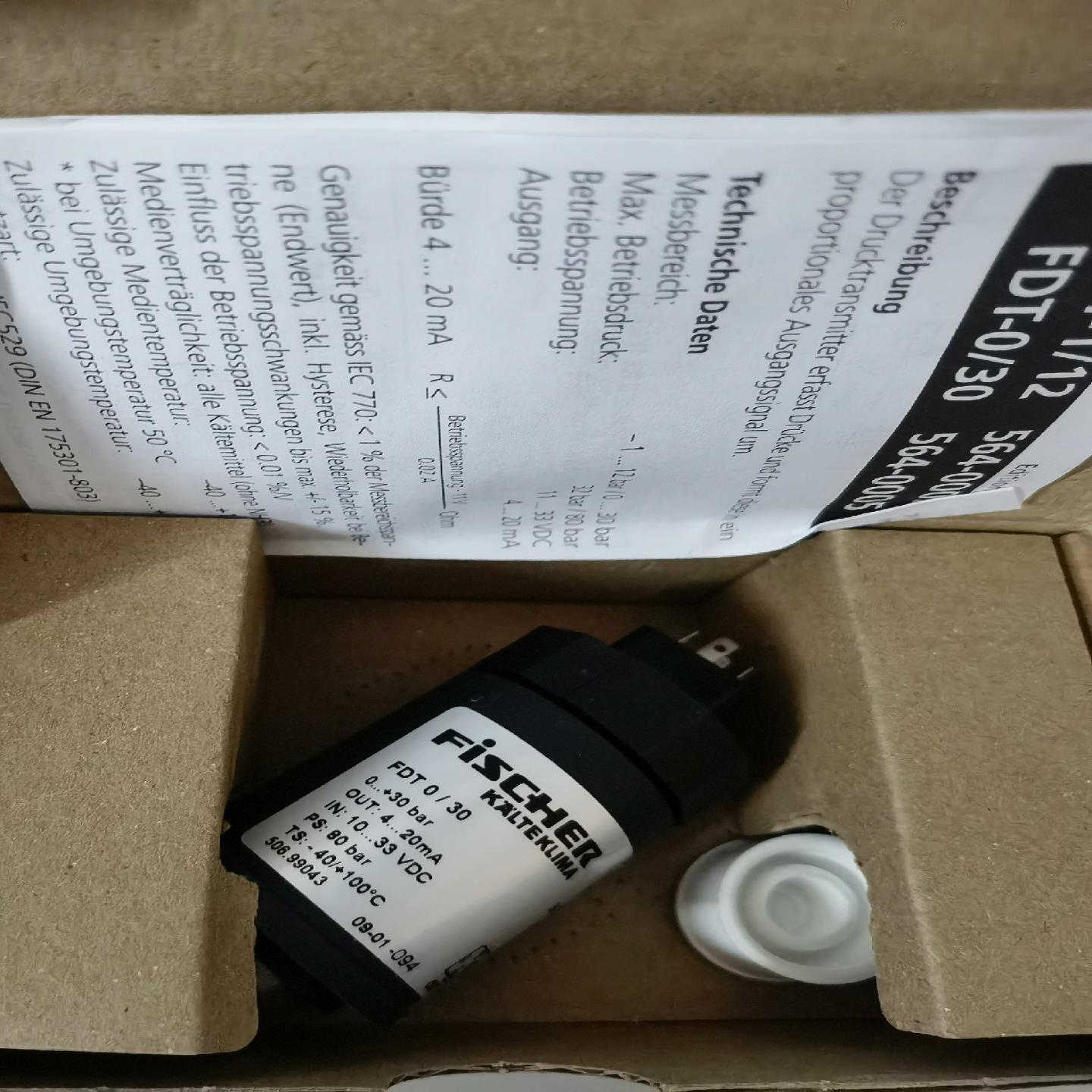 询价~fischer压力传感器 FDT0/30。带包装。100