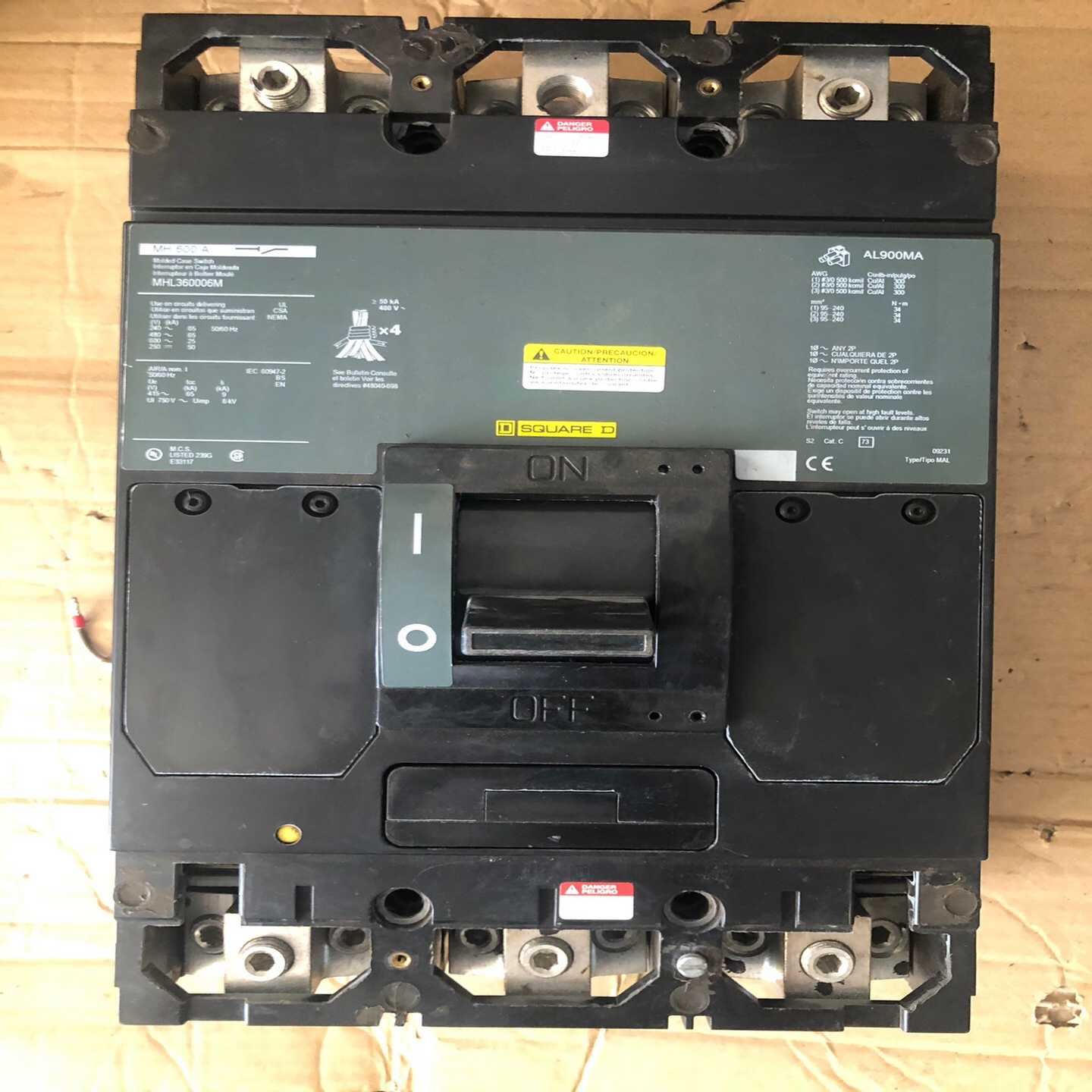 SQUARE D 断路器 MHL360006M，AL900M（gg设备）