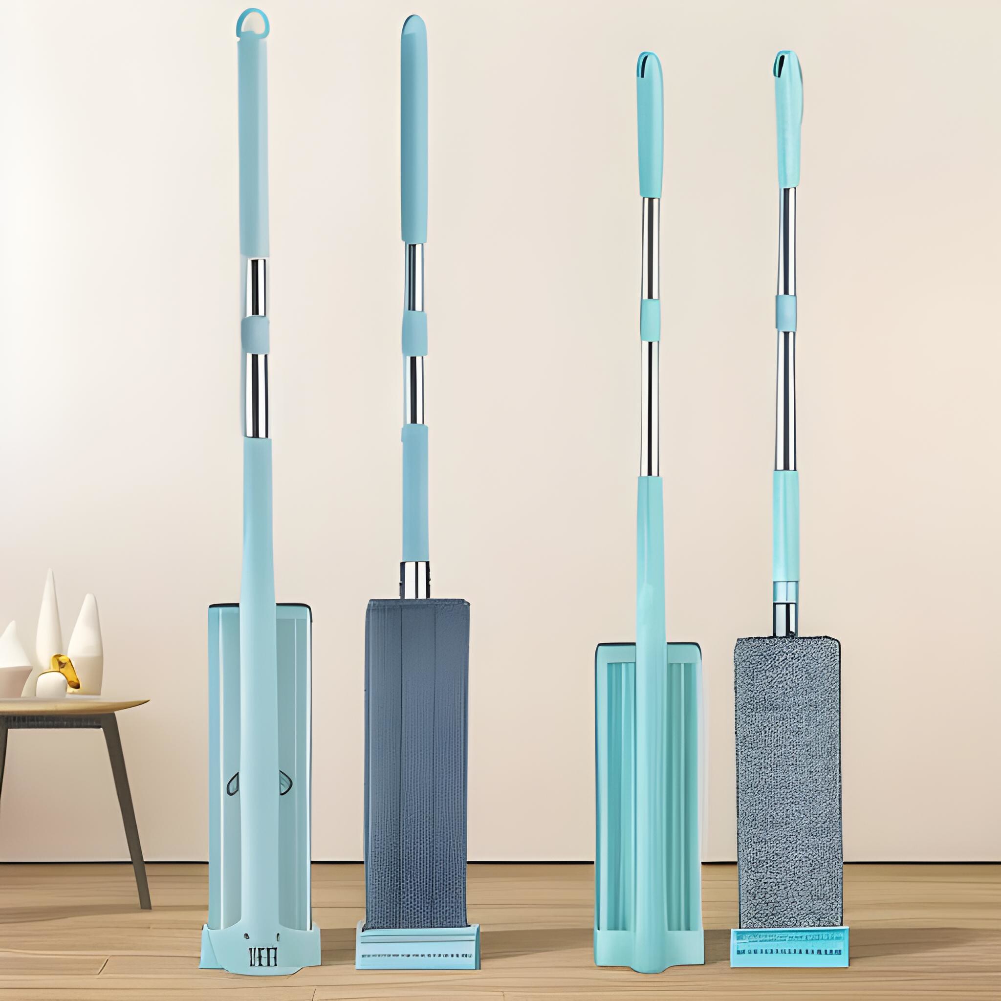 懒人免手洗平板拖把干湿两用家用宿舍挤水地拖旋转拖布加粗加厚杆