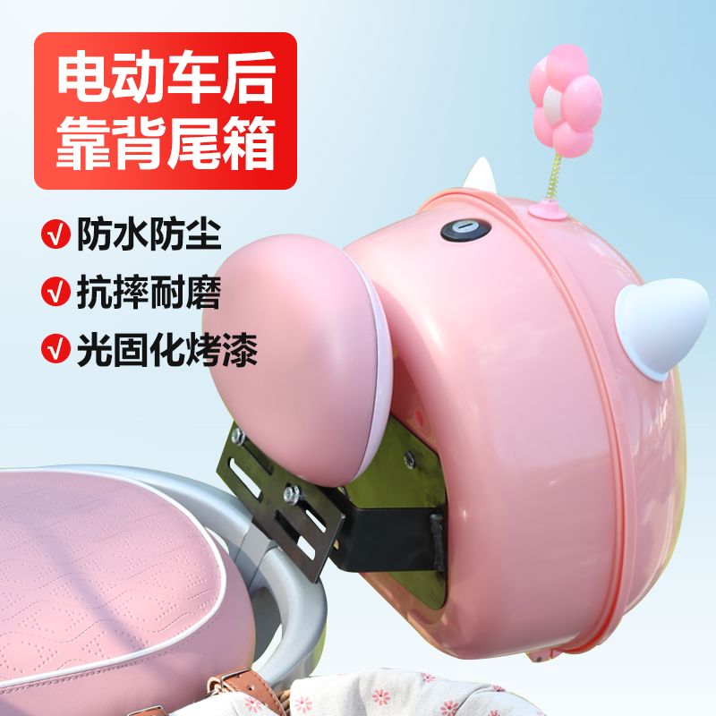 电动车后备箱爱玛露娜晴天女生电瓶车尾箱通用靠背置物箱2025