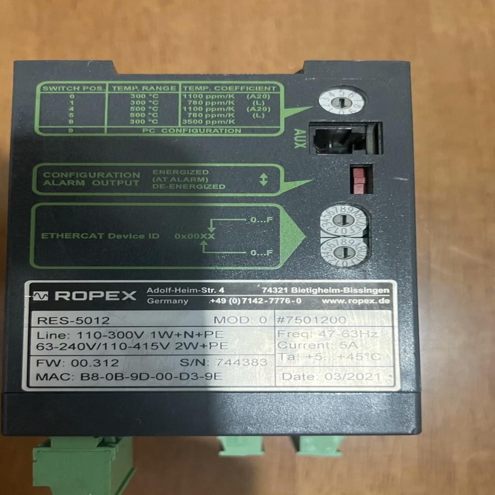 德国ROPEX诺RES-5012 温度控制器未使用（基数电子）