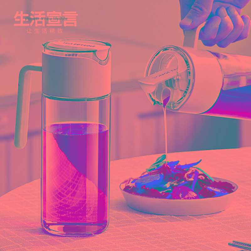 生活宣言自动开合油壶厨房家用防漏油罐醋瓶盐调料味收纳盒酱油壸图片