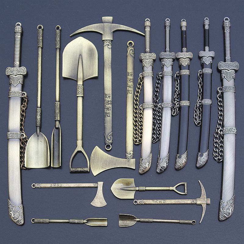 盗墓笔记张起灵小哥黑金古刀镐头铁锹斧头模型手办武器兵器挂饰