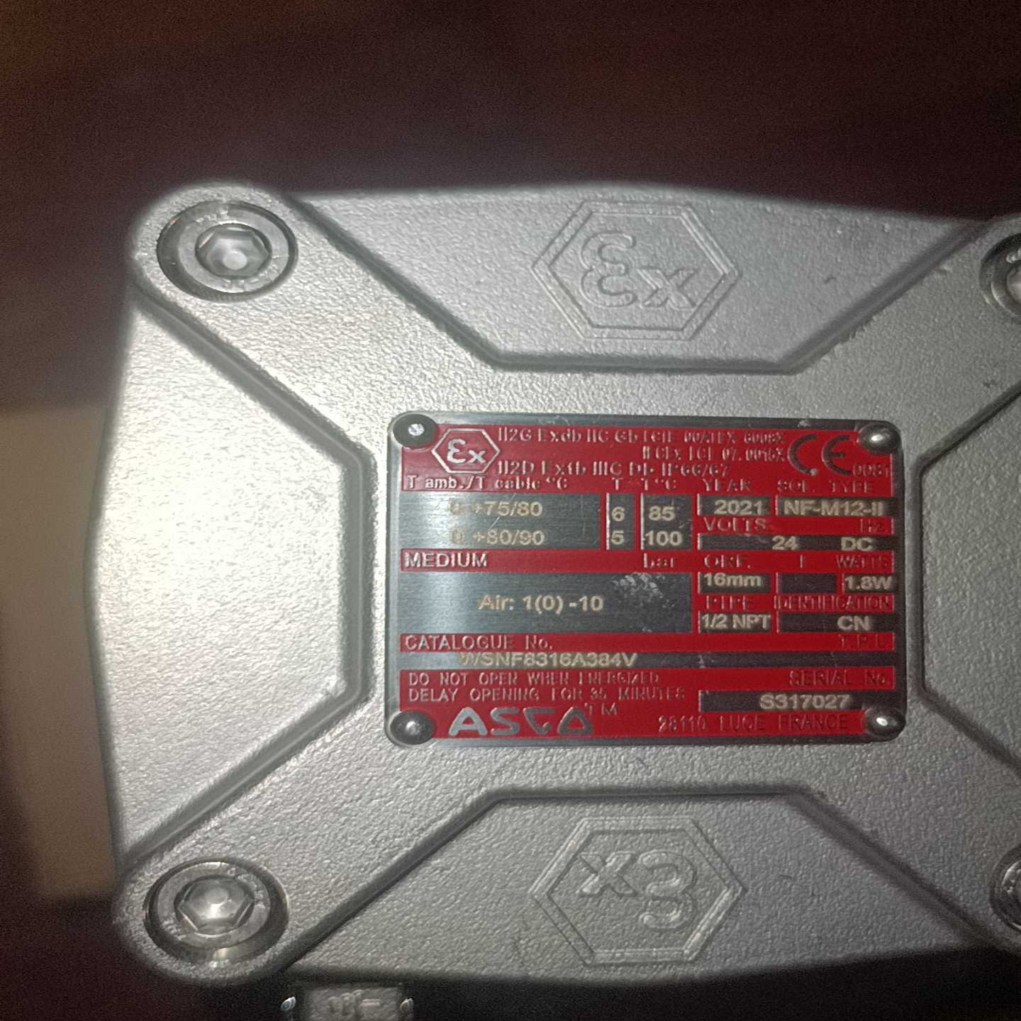 ASCO电磁阀WSNF8316A384V24DC询价