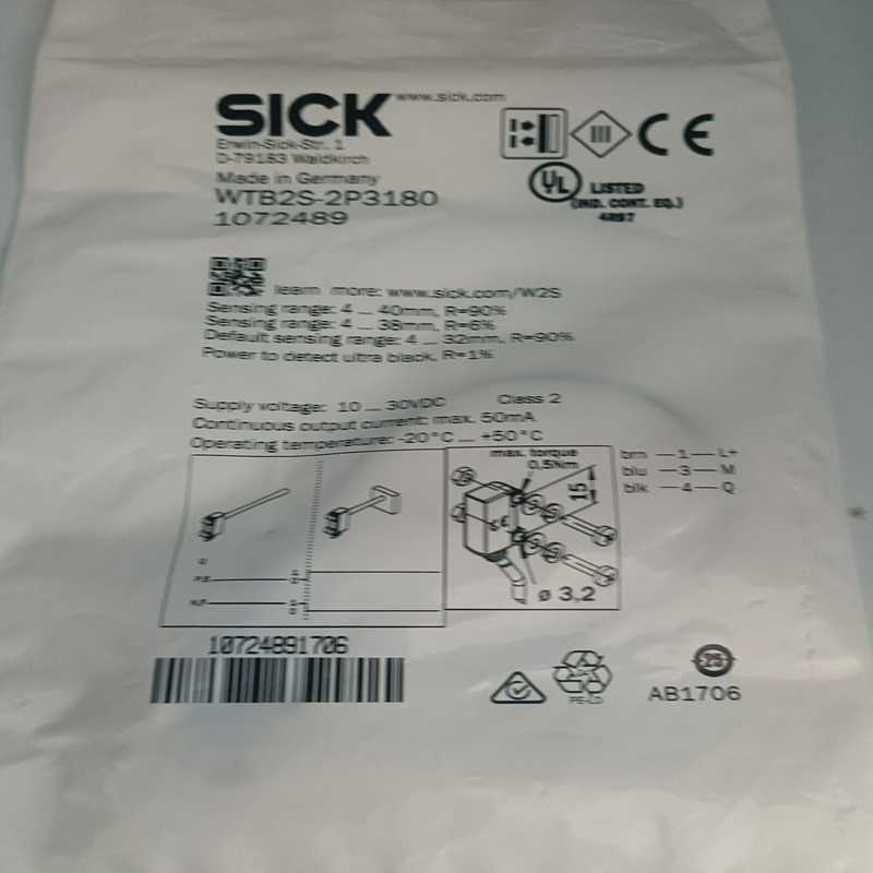 SICK西克 WTB2S-2P3180 QM 1072489~询价