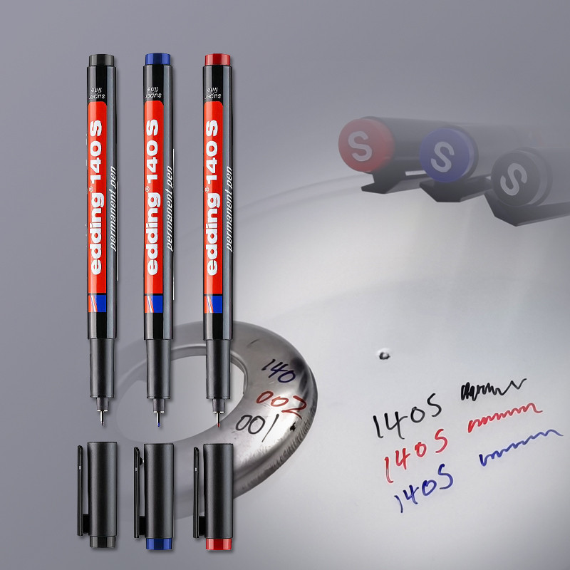 edding140S针头极细记号笔油性防水菲林胶片勾线笔塑料金属马图片
