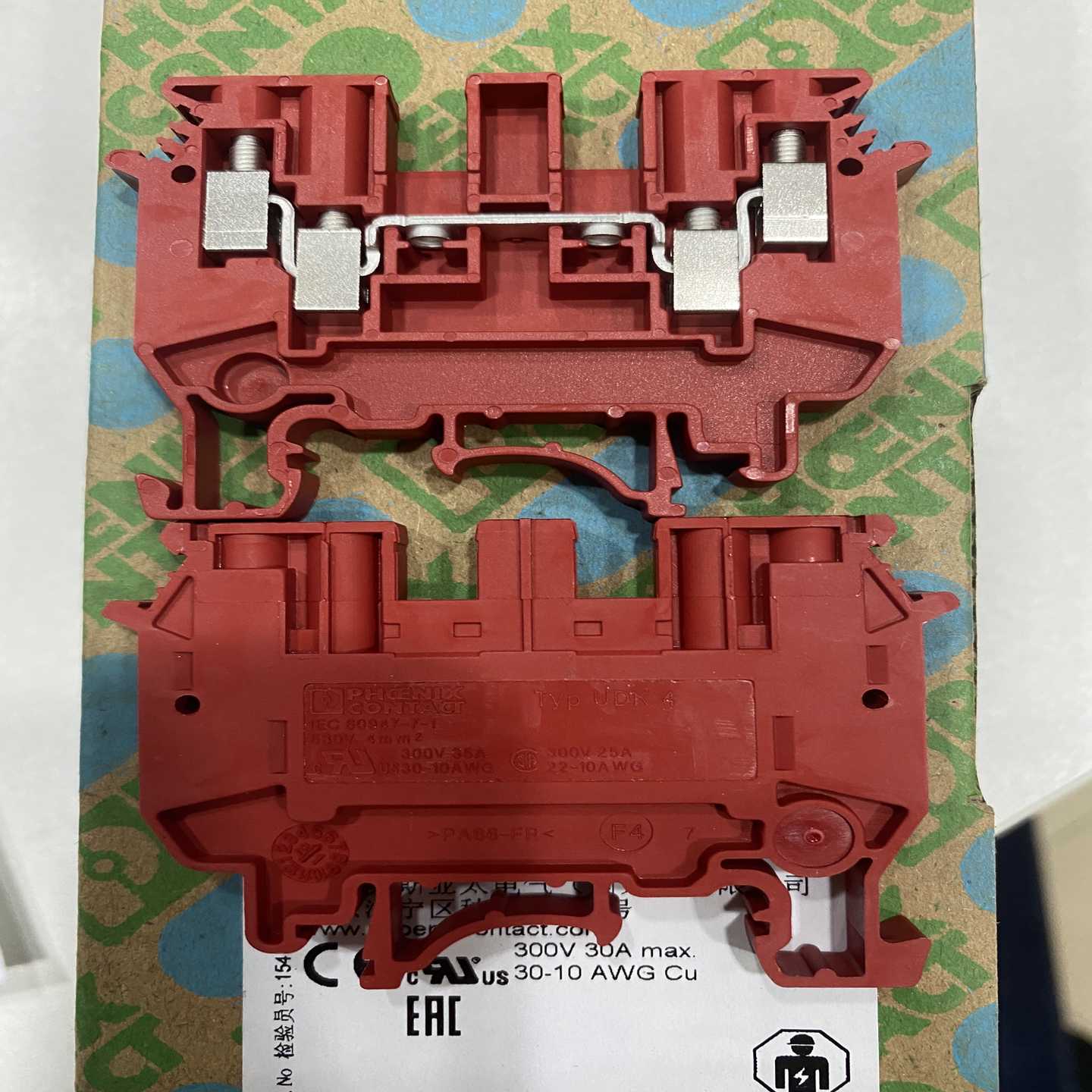 议价产品菲尼克斯3048658直通式接线端子排UDK 4 RD - 