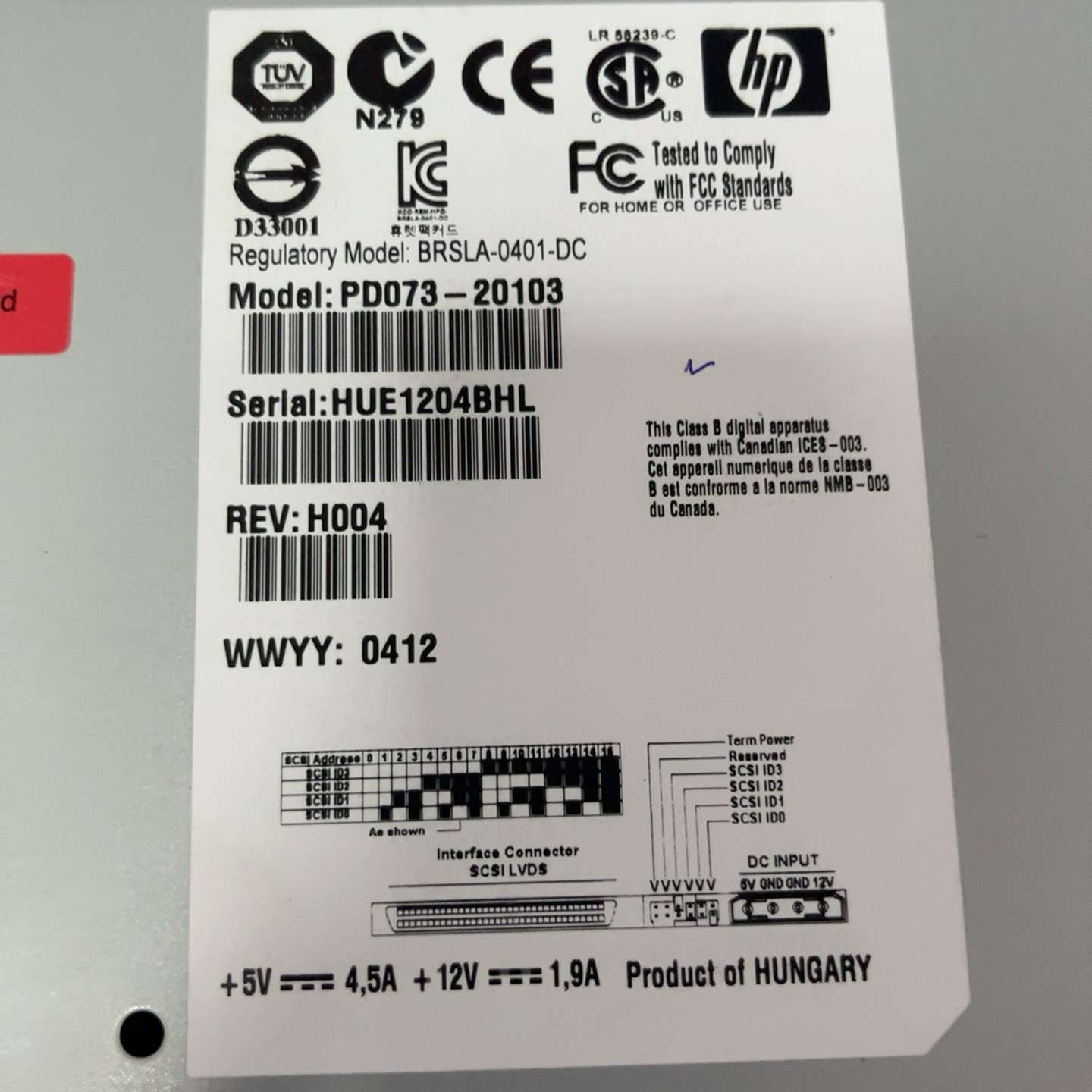 HP  BRSLA-0206-DC  PD073-20103~询价
