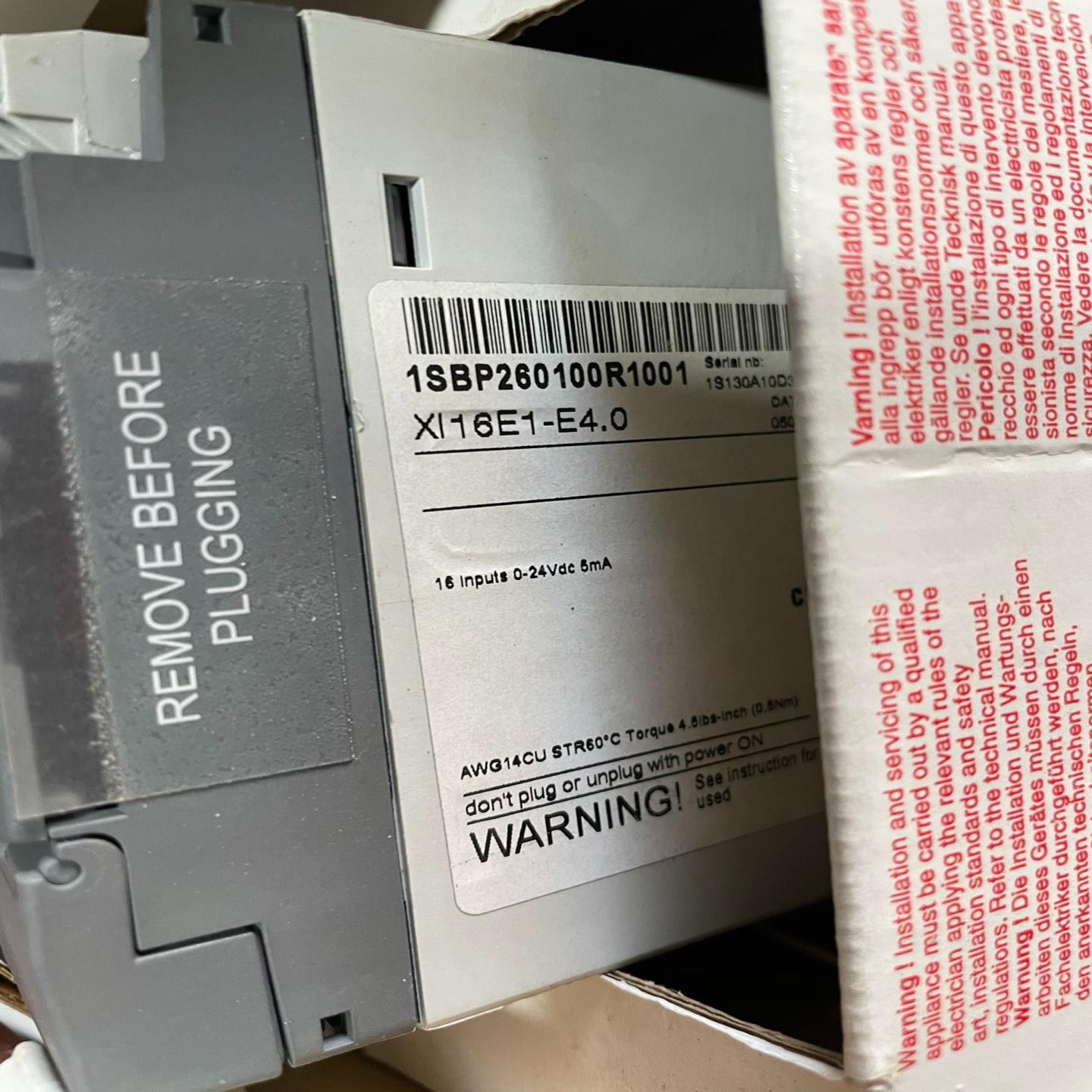 议~abb PLC模块 XI16E1-E4.0 1SBP26