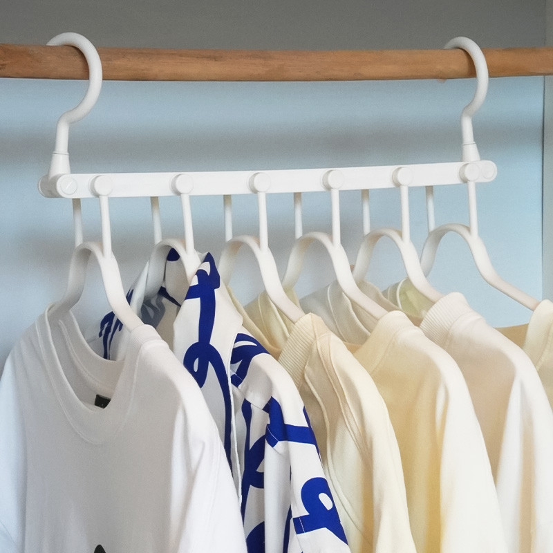 恋家主义多功能折叠衣架多层衣服裤子衣撑魔术夹痕收纳神器家用