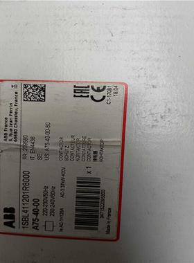 议~ABB交流接触器A75-40-00 1SBL411201