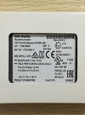 适用~美国罗克韦尔A-BAB1734-OV2E模拟量输入模块全新