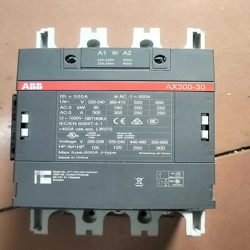 议价~ABB AX-300-30 接触器，1SFL587074R8