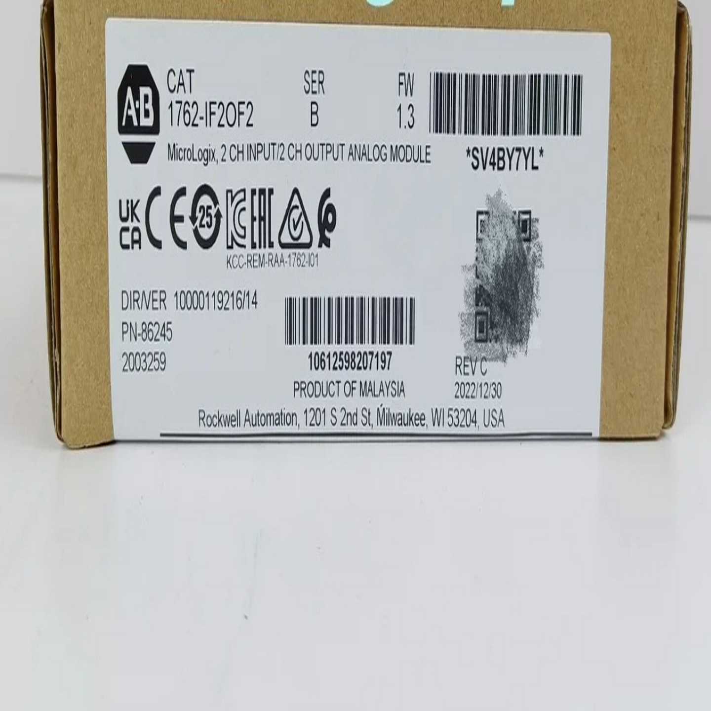 (询价)AB罗克韦尔 1762-IF2OF2，176