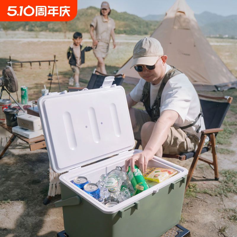 户外保温箱露营摆摊冷藏箱用冰块冰激凌钓鱼冰桶用保热保鲜