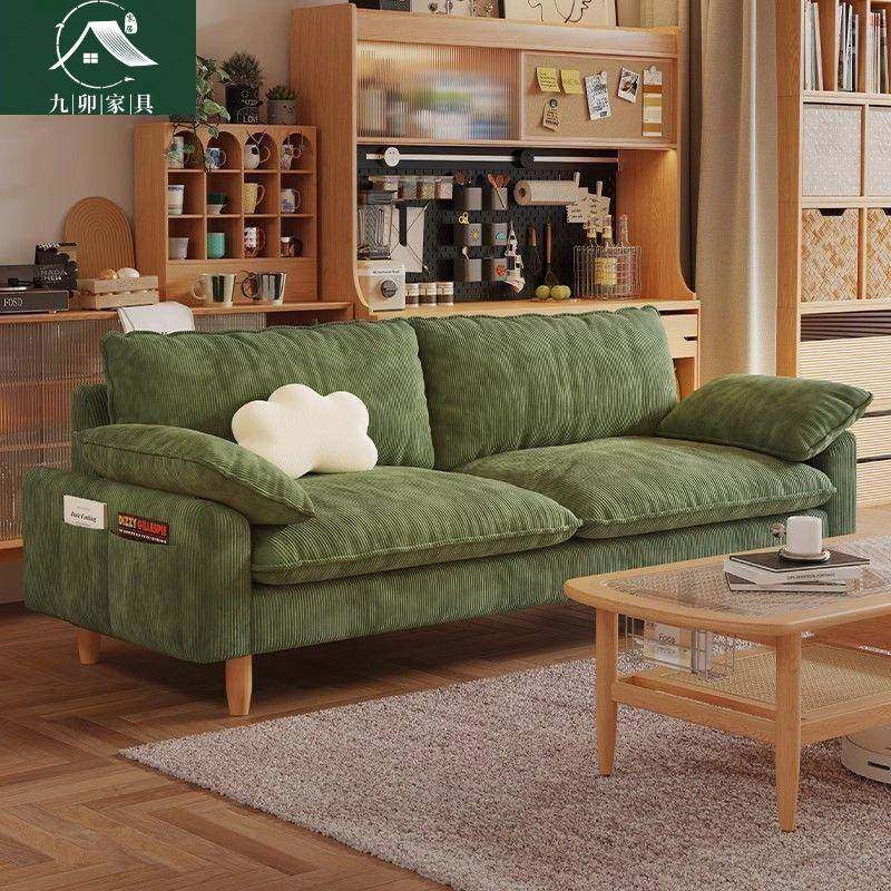 北欧复古布艺沙发简约客厅公寓小户型三人位可拆洗直排灯芯绒沙发,家装灯饰光源,其它灯具灯饰,淘宝优惠券,粉丝福利购,淘宝优惠卷