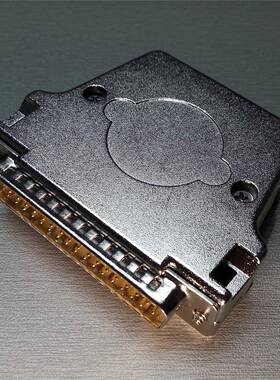 防哈丁d-sub50P直出3孔出线金属外壳高防DB50pin焊线用金属外壳