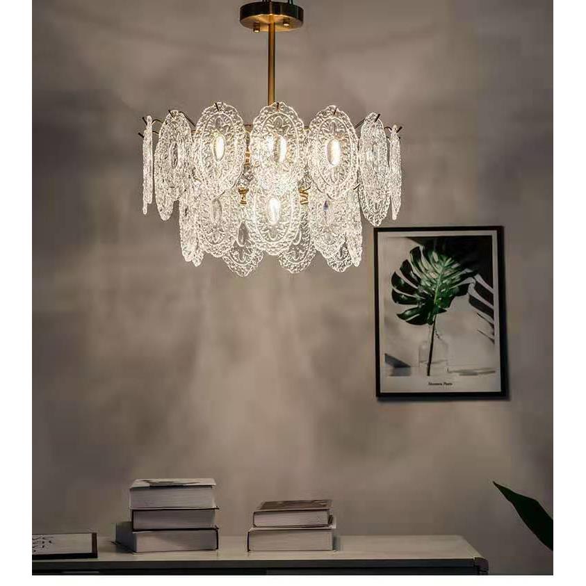 法式宫廷风格客厅餐厅后现代美式复古吊灯意大利艺术玻璃卧室灯具