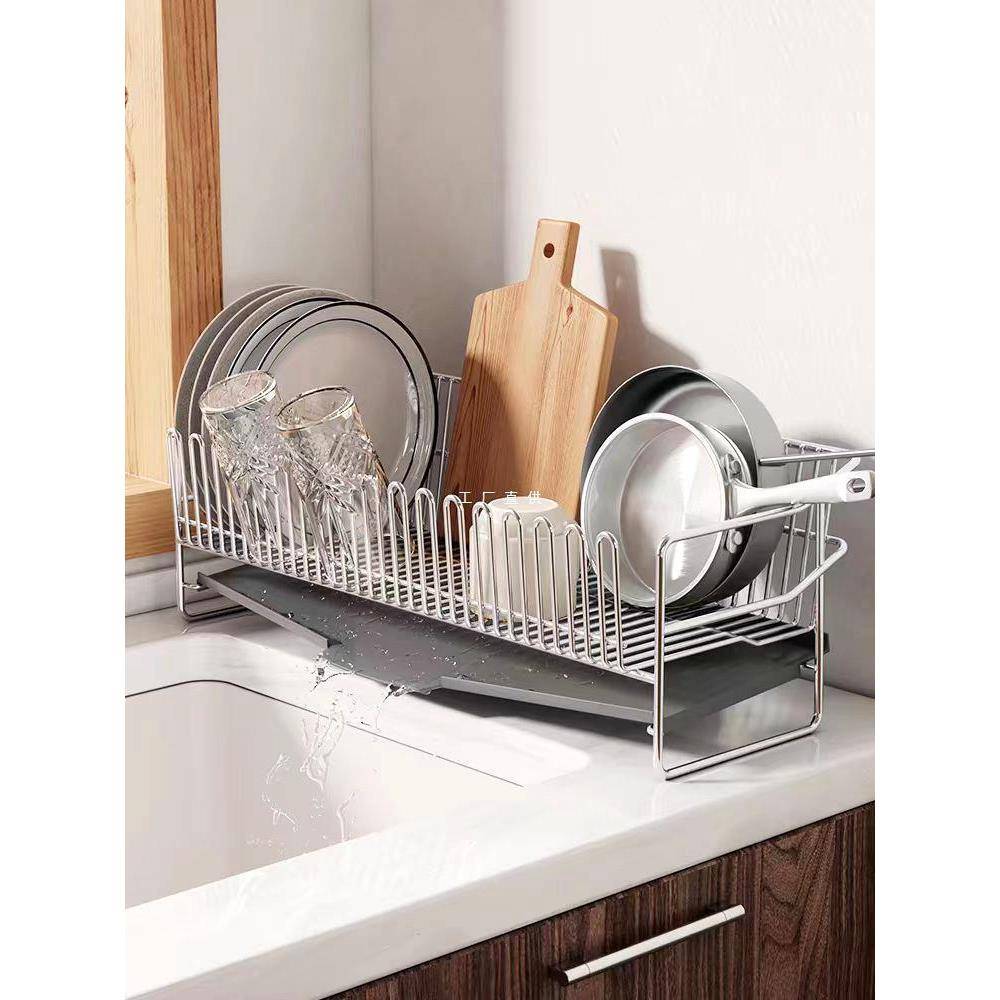 304不锈钢碗架沥水篮窄小型厨房水池水槽边晾碗碟盘子收纳置物架
