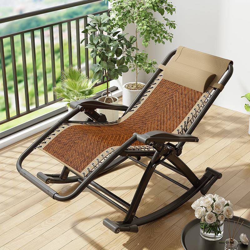 摇摇椅躺椅成人折叠午休床藤椅靠背逍遥阳台家用休闲老人懒人