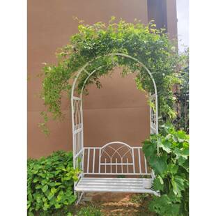 家具椅子铁艺镂空阳台拱门花架拱门爬藤架铁艺椅子户外月季蔷薇