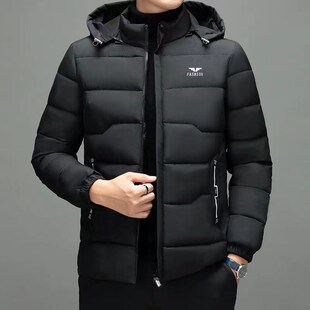 棉袄男秋冬棉衣带帽中青年加厚羽绒棉服时L尚百搭秋冬装棉袄外套