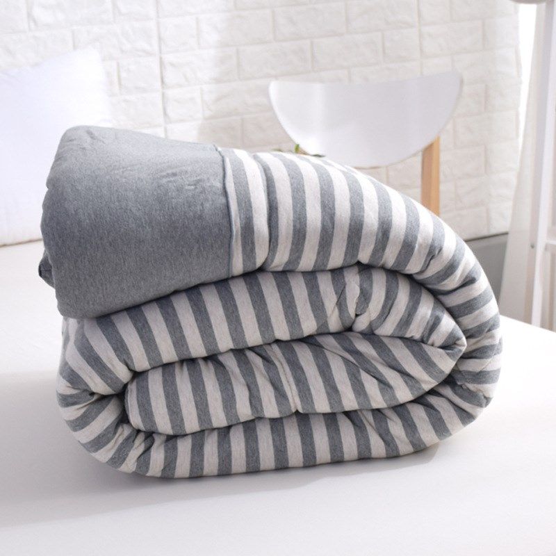 A类天竺棉加厚秋冬被柔软针织纯棉单双人被子裸睡可机洗暖气冬被,床上用品,化纤被,淘宝优惠券,粉丝福利购,淘宝优惠卷