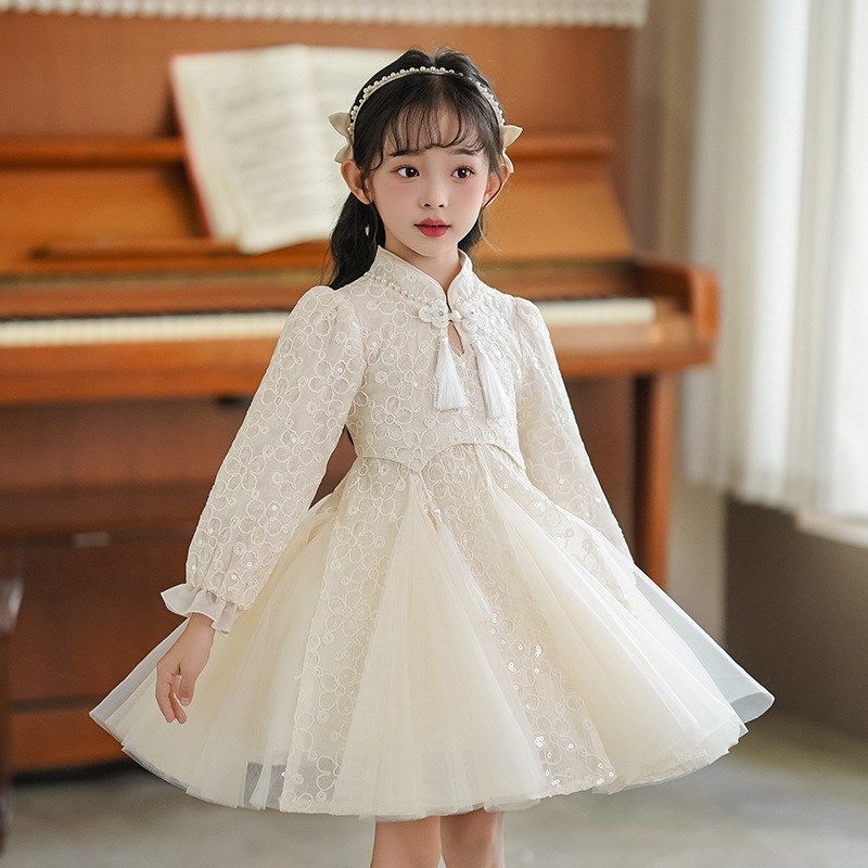 女童秋装连衣裙儿童新中式旗袍裙子小女孩洋气公主裙女宝早秋生日,童装/婴儿装/亲子装,连衣裙,淘宝优惠券,粉丝福利购,淘宝优惠卷