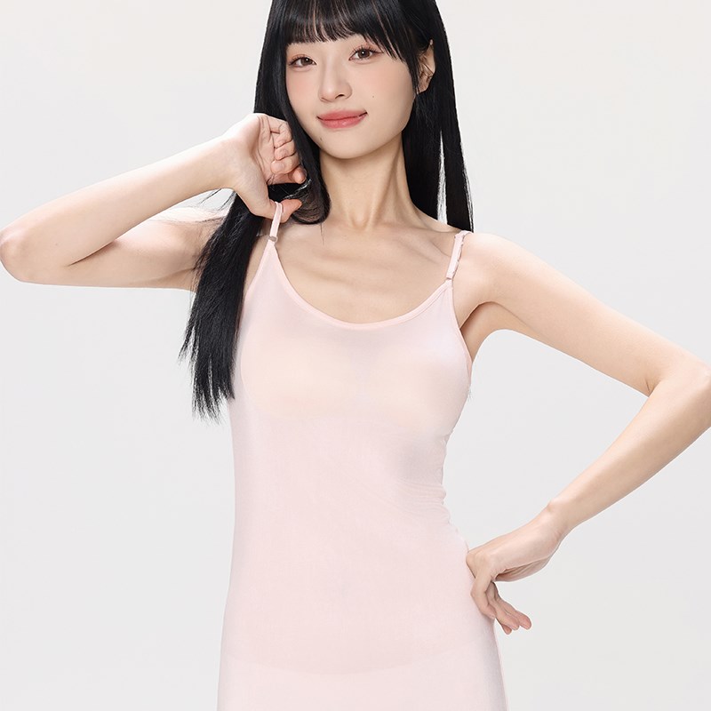 吊带背心女士夏季百搭修身中长款防走光内衬纯色T打底连衣裙内搭