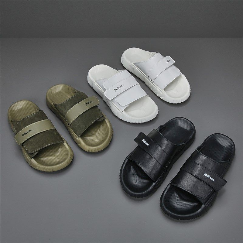 拖鞋男可外穿2025新款防滑防臭耐磨夏软底不累脚凉鞋真皮舒适男鞋,流行男鞋,休闲凉鞋,淘宝优惠券,粉丝福利购,淘宝优惠卷