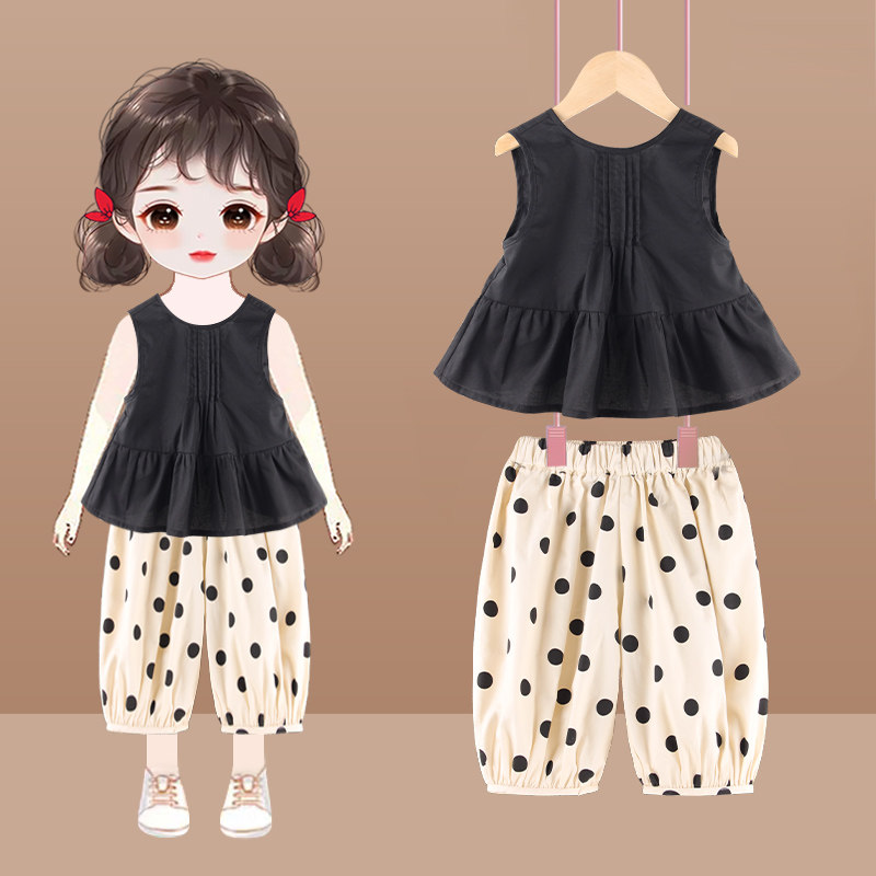 女童童装套装夏装2025新款儿童背心上衣灯笼裤两件套女孩衣服夏季,童装/婴儿装/亲子装,套装,淘宝优惠券,粉丝福利购,淘宝优惠卷