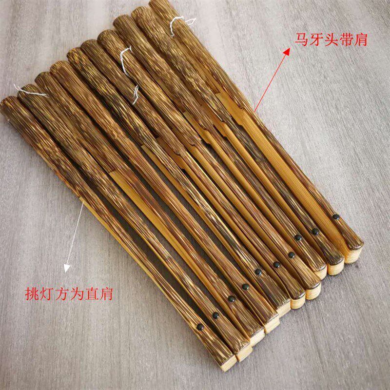 定制折扇棕竹95寸桃丝竹金丝竹文玩扇子 苏州纯手工空白宣纸扇超