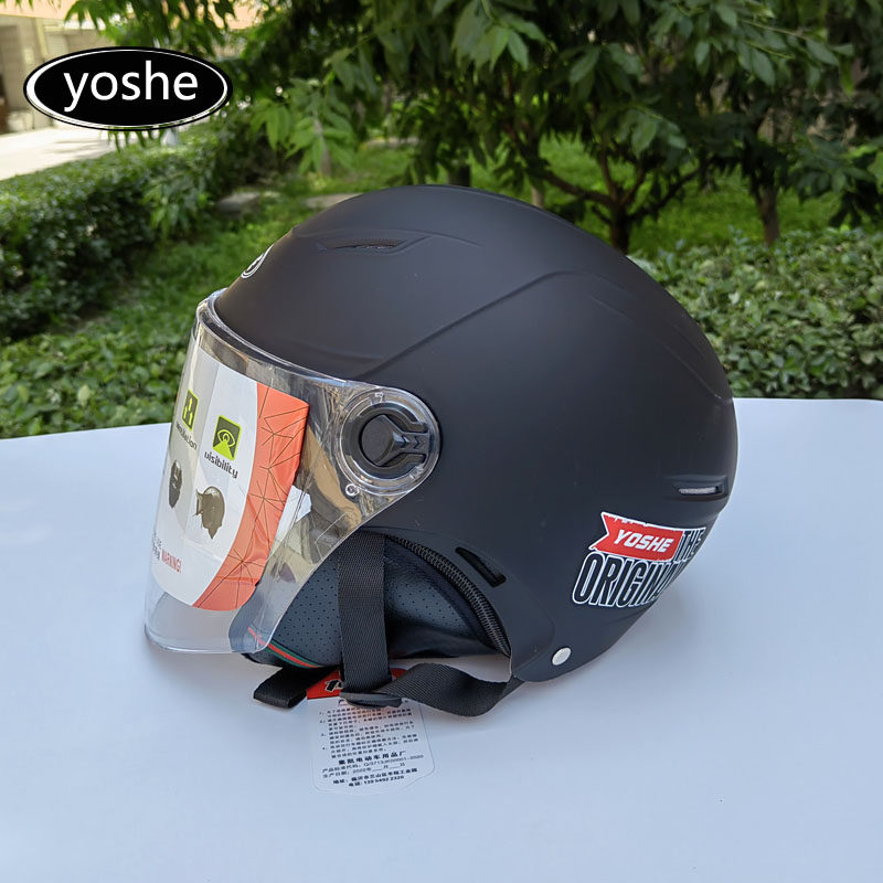 电动摩托车头盔四季通用男女半盔春秋冬款送围脖保暖电瓶车安全帽