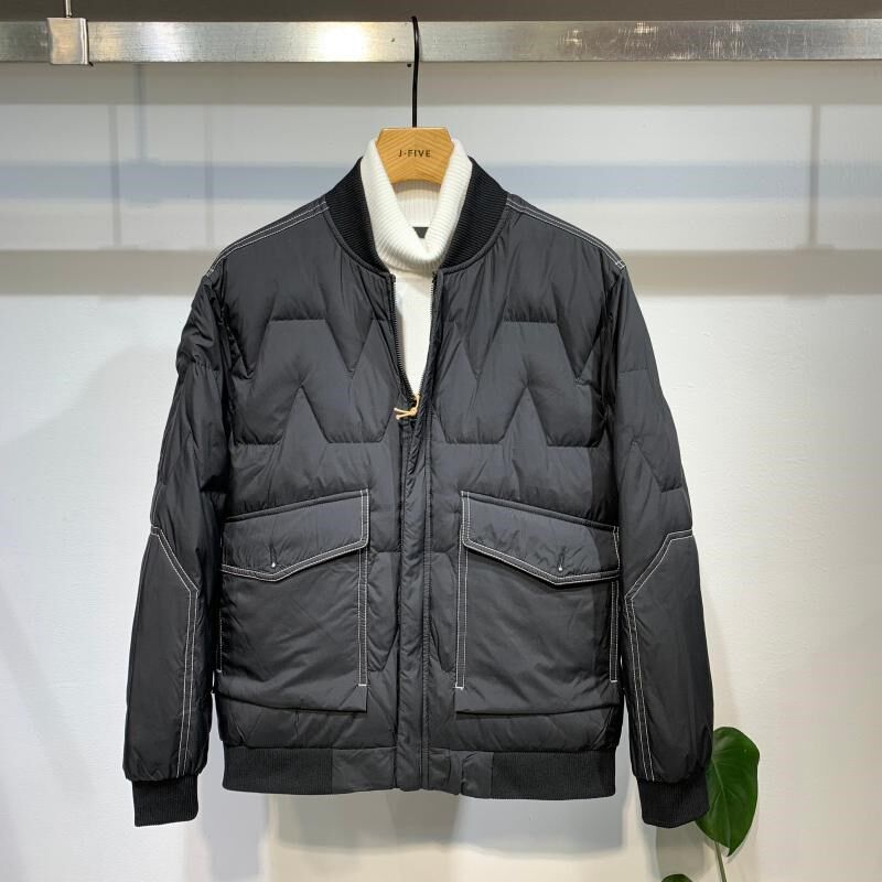 羽绒服男士短款秋冬青年韩版潮流C休闲棒球领短款时尚百搭外套上