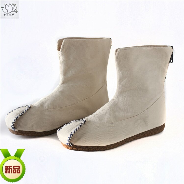 2021秋冬款单靴民族风中国风男中筒官鞋居士休闲禅修布鞋透气舒服