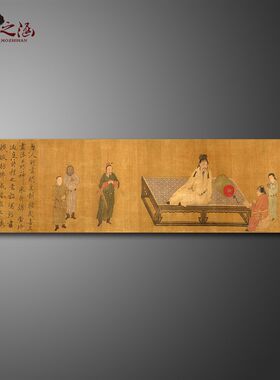 清 佚名(传宋徽宗) 明皇训储图 赵佶 人物画 国画 艺术微喷字画