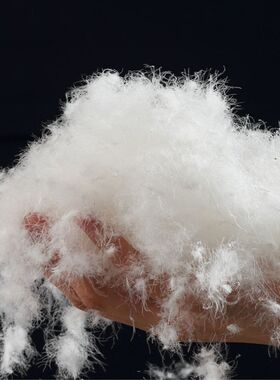 白鹅绒散装80大朵白p鹅绒水洗大朵绒羽绒服羽绒被填充高蓬松度1斤