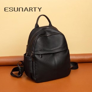 真皮双肩包女2025新款出游旅行包女款大容量头层牛皮软皮女士背包