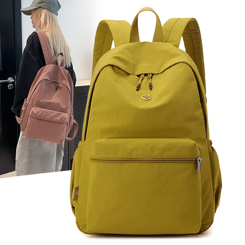户外背包女2025新款大容量学生包时尚休闲轻背负电脑包牛津布双肩