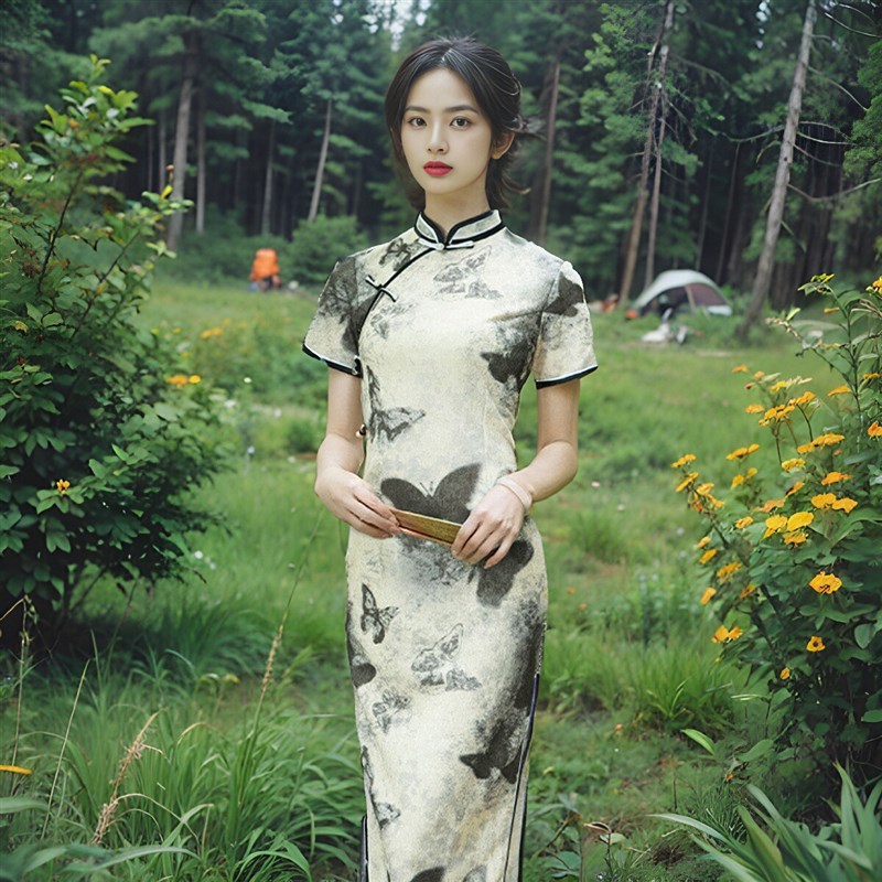旗袍女新中式2h024新款绝美改良日常可穿设计感连衣裙夏季复古风