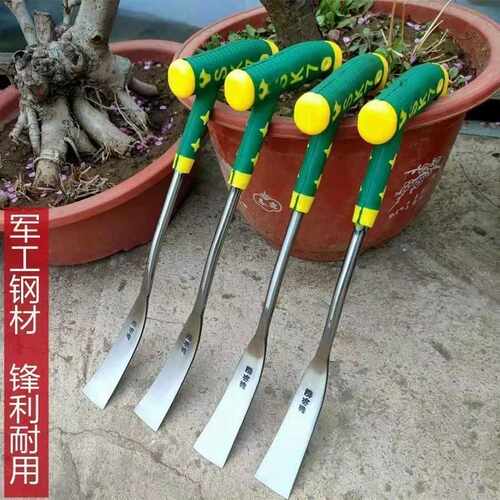 现货挖蒜铲子农用不锈钢花铲园艺锄草小铲子塑柄挖野菜挖大蒜铲子