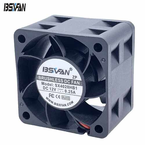 4028散热风扇 5V 24V 涡轮增压 大风量 双滚珠 音响 烘干机风扇