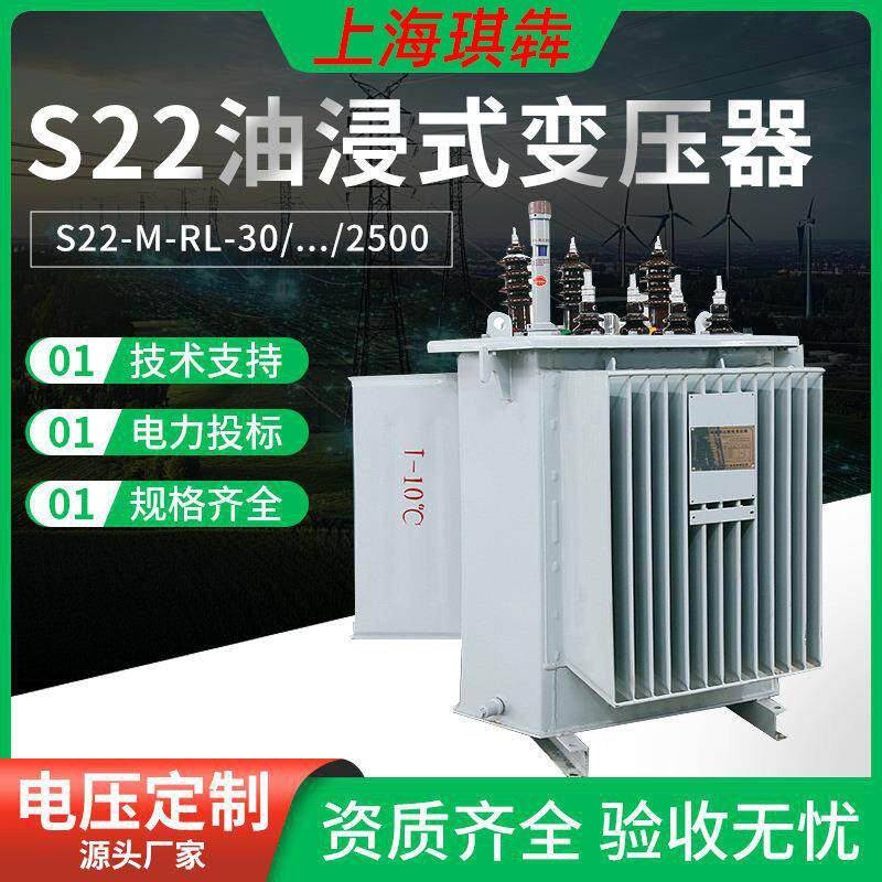 S22油浸式电力变压器1000kva非晶合金三相压SH15/18一级能耗NX1
