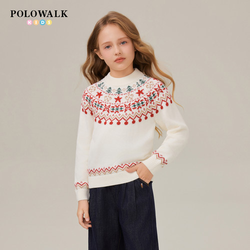 POLOWALK童装女童针织衫