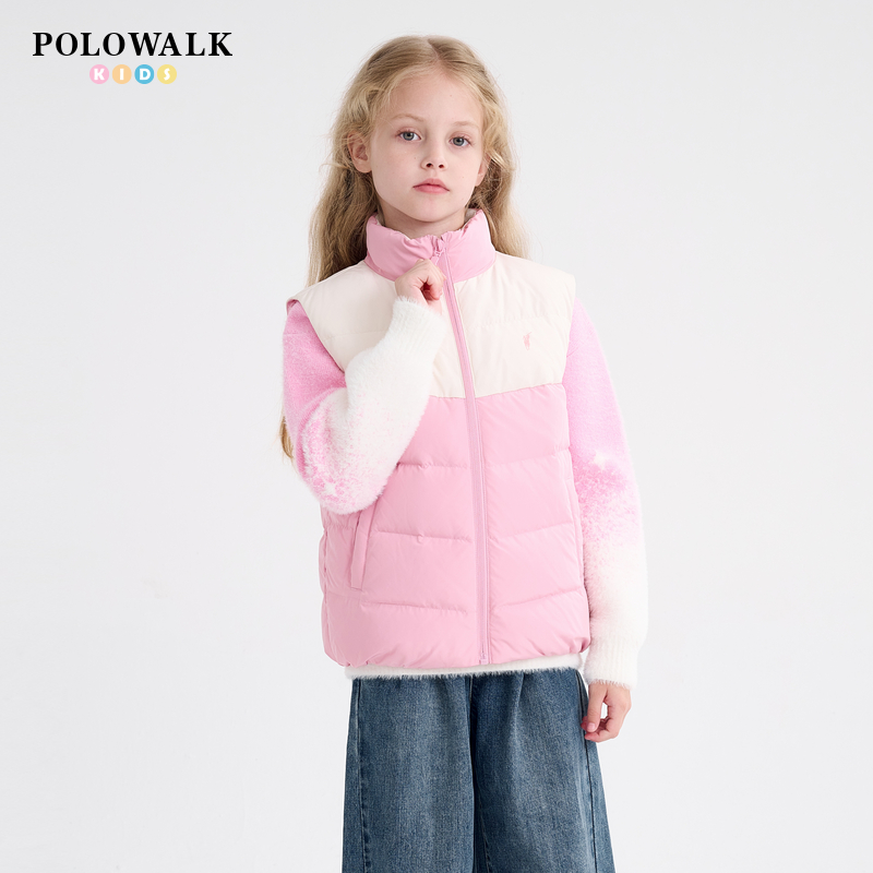 POLOWALK女童羽绒马甲背心
