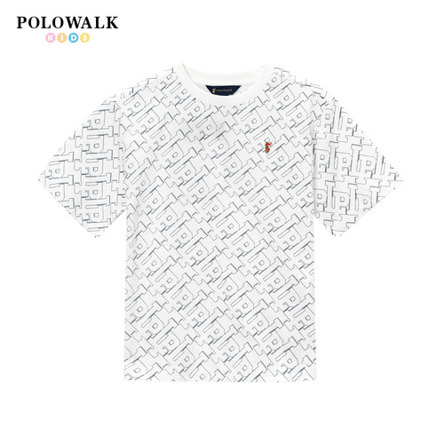 POLOWALK童装男童纯棉短袖T恤