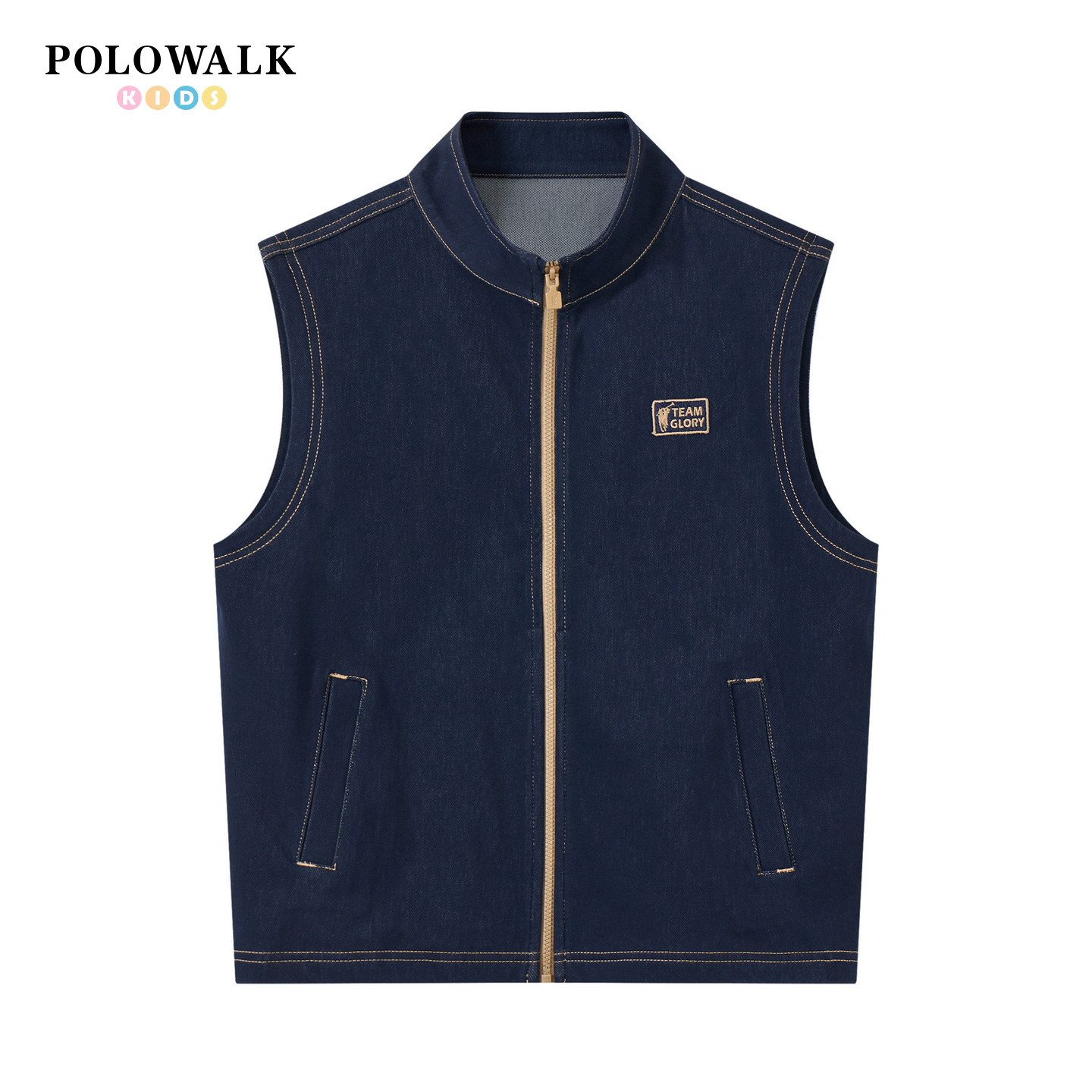 POLOWALK男童马夹无袖牛仔背心