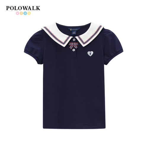 POLOWALK童装女童短袖T恤