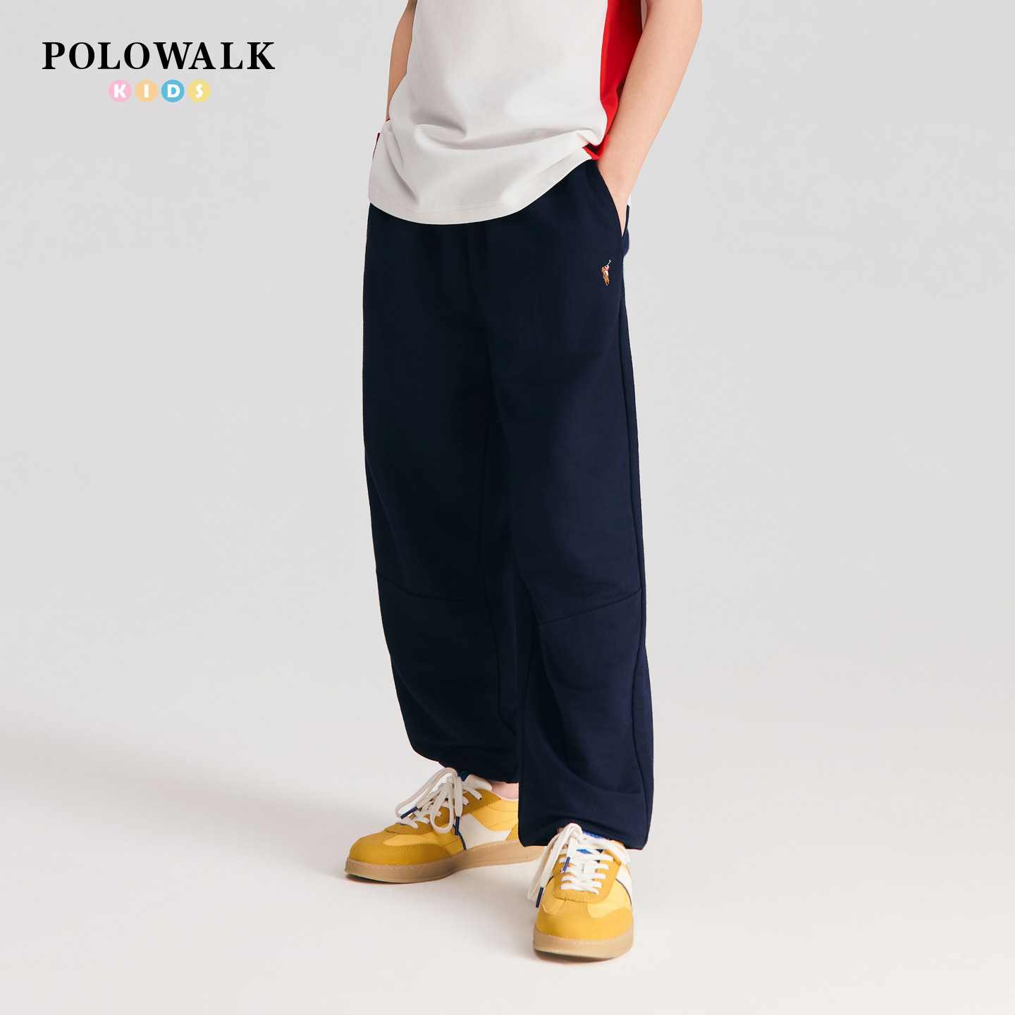 POLOWALK男童防蚊裤针织直筒长裤图片