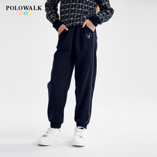 裤 女长裤 子2026春夏新款 卫裤 女童高腰运动休闲薄款 POLOWALK童装